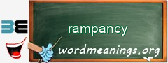 WordMeaning blackboard for rampancy